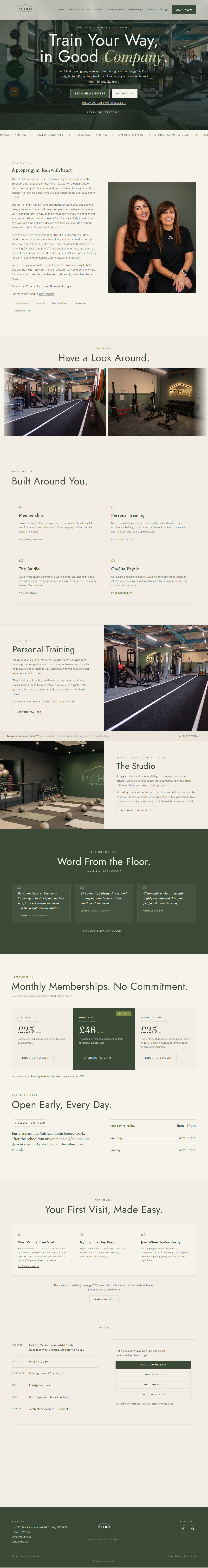 PT Hut website